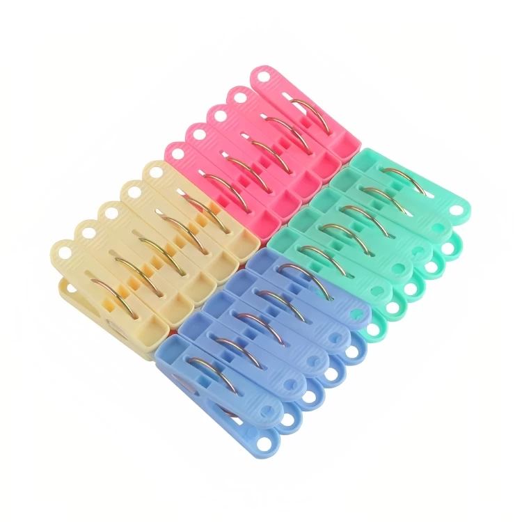 مشابك ملابس بلاستيك، 20 قطعة - متعدد الالوان